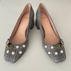 J. Crew Plaid Block Heel Pumps